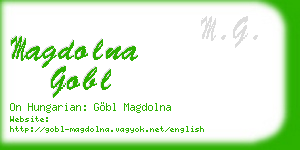 magdolna gobl business card